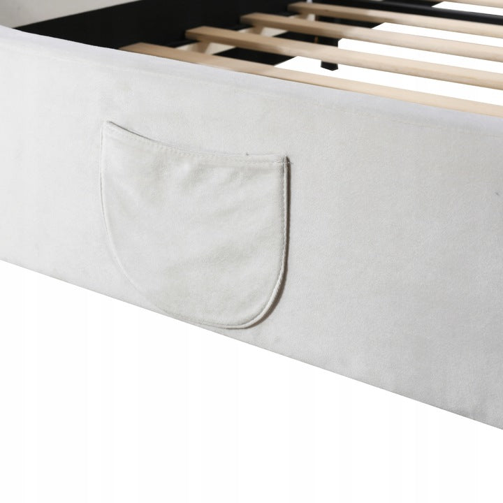 Moderni viengulė medinė lova 90x200 cm meškiuko formos, viengulė – vaizdas 5