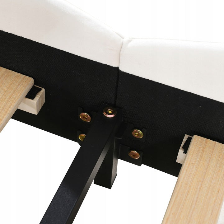 Moderni viengulė medinė lova 90x200 cm meškiuko formos, 200 cm aukščio – vaizdas 2