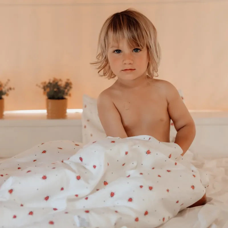 Patalynės komplektas Boružėlės, 70x100 cm, detalus audinio vaizdas – vaizdas 5