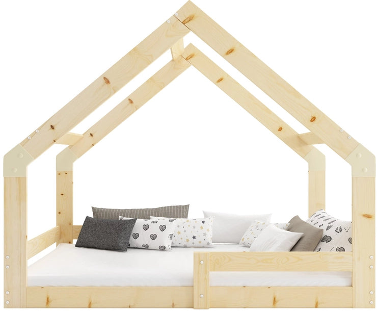 Natūralios medienos vaikiška Lova namelis, 160x80 cm – vaizdas 5