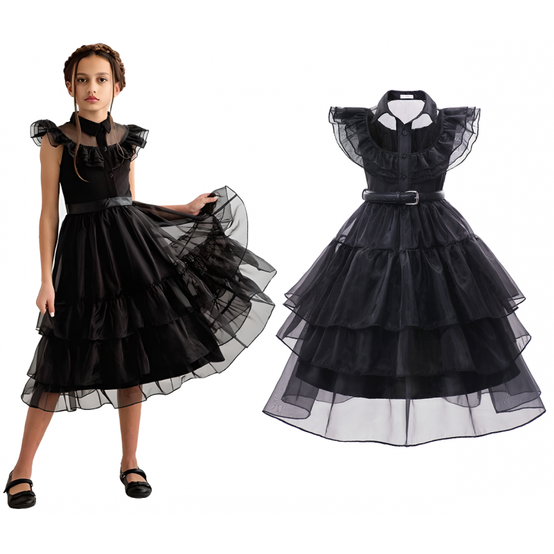 Wednesday Addams Kostiumas Helovinui – pagrindinis vaizdas