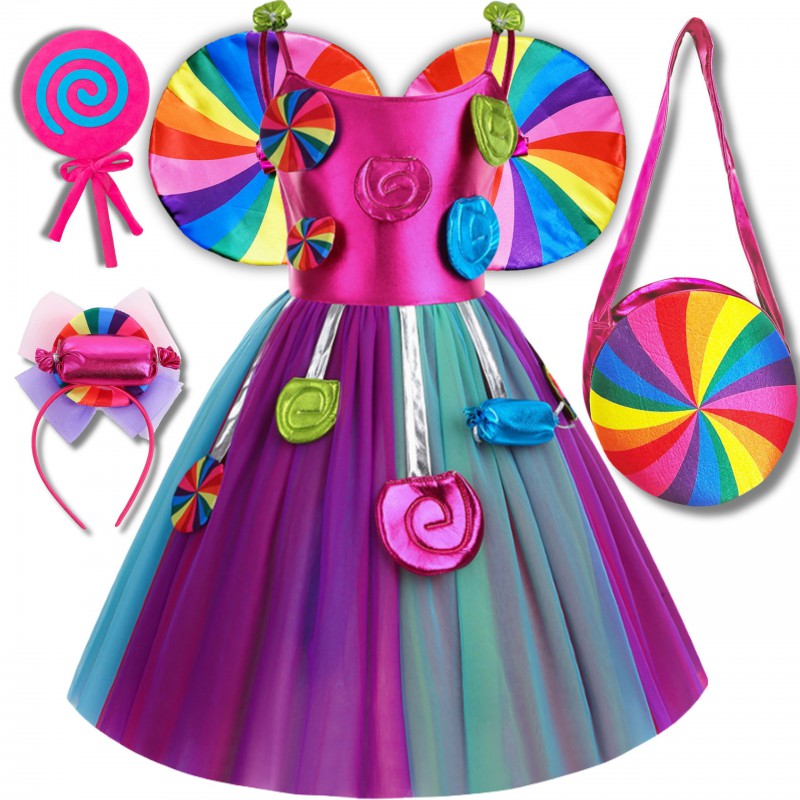Vaivorykštės Fėjos Lollipop Suknelės Rinkinys – vaizdas 2