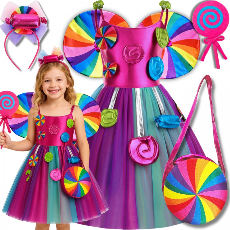 Vaivorykštės Fėjos Lollipop Suknelės Rinkinys – pagrindinis vaizdas