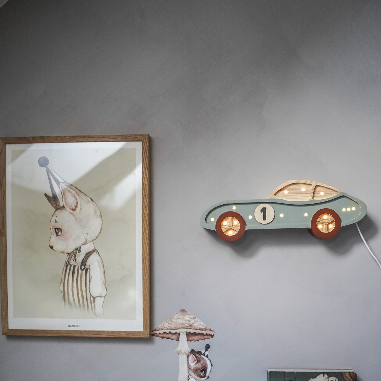 Medinė lempa Mašinėlė – vaizdas 2