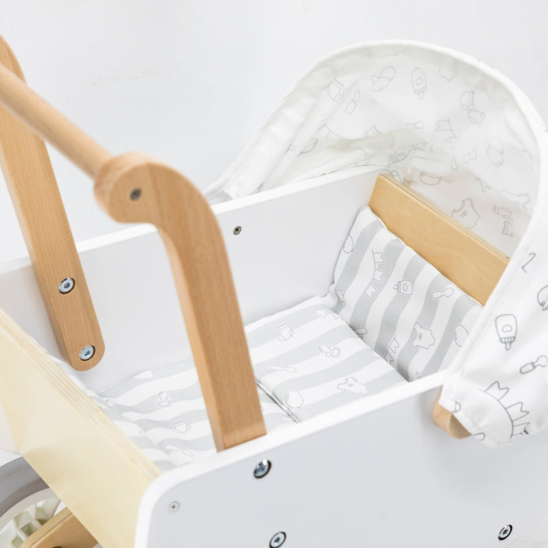 VIGA medinis lėlių vežimėlis su gondola, sėdima padėtis – vaizdas 5