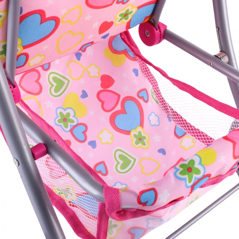 WOOPIE ROYAL lėlių vežimėlis su spalvingomis širdelėmis – vaizdas 6