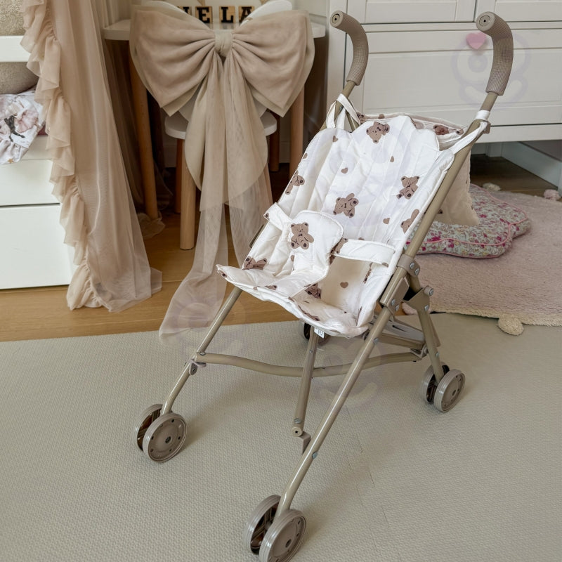 WOOPIE ROYAL vintažinis meškiuko motyvų lėlės vežimėlis – vaizdas 8