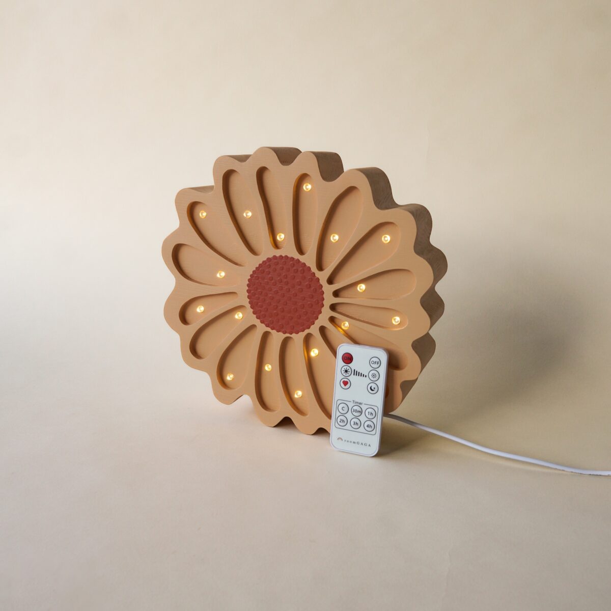 Medinė lempa Gėlė – vaizdas 3