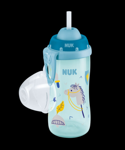 NUK 255410 300ml FLEXI gertuvė su šiaudeliais – vaizdas 2