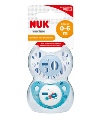 NUK 736138 Čiulptukas 6-18m ADORE silikoninis 2vnt dėžutė