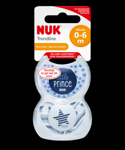 NUK 736138 Čiulptukas 6-18m ADORE silikoninis 2vnt dėžutė