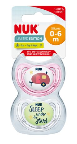 NUK 175246 Čiulptukas 0-6m ADVENTURE silikoninis 2vnt - vaizdas 3