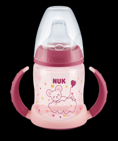 NUK 215326 FC buteliukas 150ml su rankenėlėmis šviečia tamsoje NAKTIS – pagrindinis vaizdas