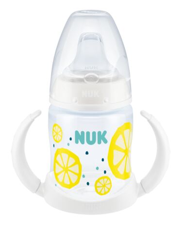 NUK 215354 150ml buteliukas su rankenėlėmis ir temperatūros indikatoriumi FRUITS silikoniniu kandikliu – pagrindinis vaizdas