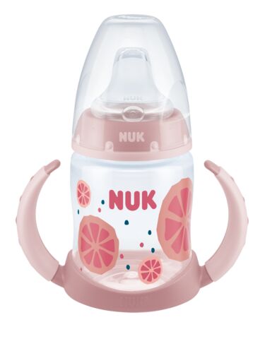 NUK 215354 150ml buteliukas su rankenėlėmis ir temperatūros indikatoriumi FRUITS silikoniniu kandikliu, priekis – vaizdas 2