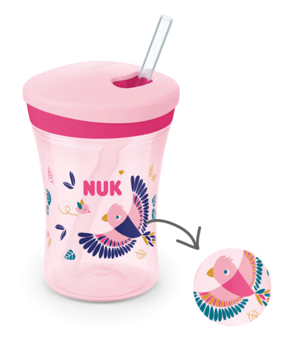 NUK 255574 EVOLUTION ACTION CUP 230 ml 12+ KAMELEON neišsiliejantis puodelis – pagrindinis vaizdas