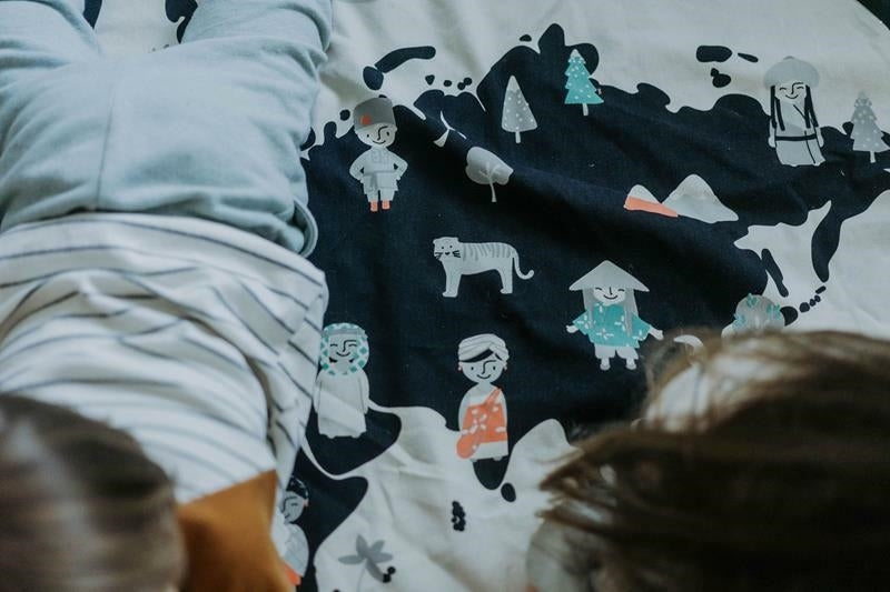 PLAY & GO Worek pasaulio žemėlapis / žvaigždės žaislų laikymo krepšys