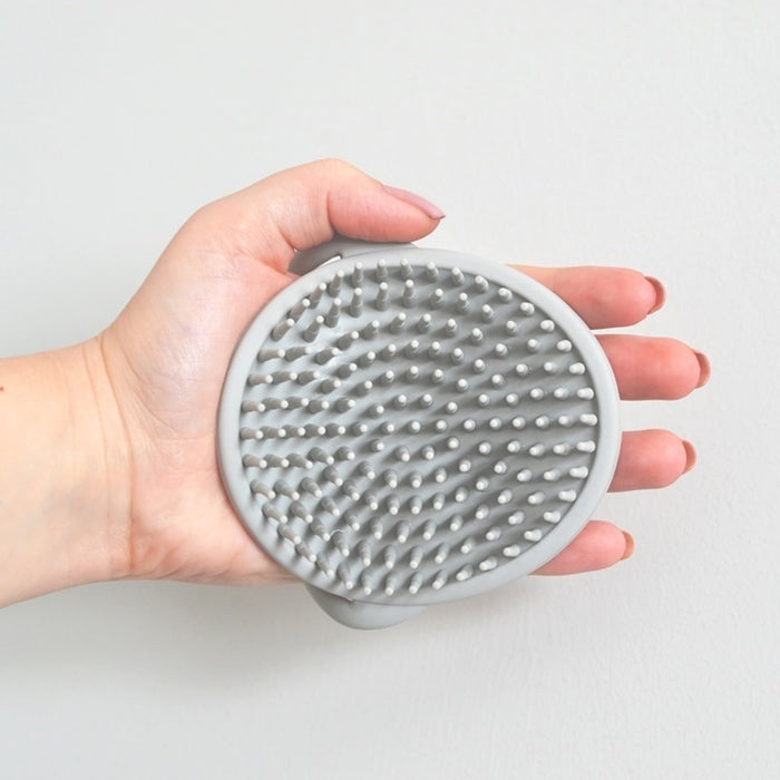 Shnuggle Silikoninis plaukų šepetys Pilkas