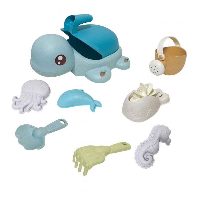 WOOPIE 43681 Mėlynojo vėžlio smėlio rinkinys 8 vnt.