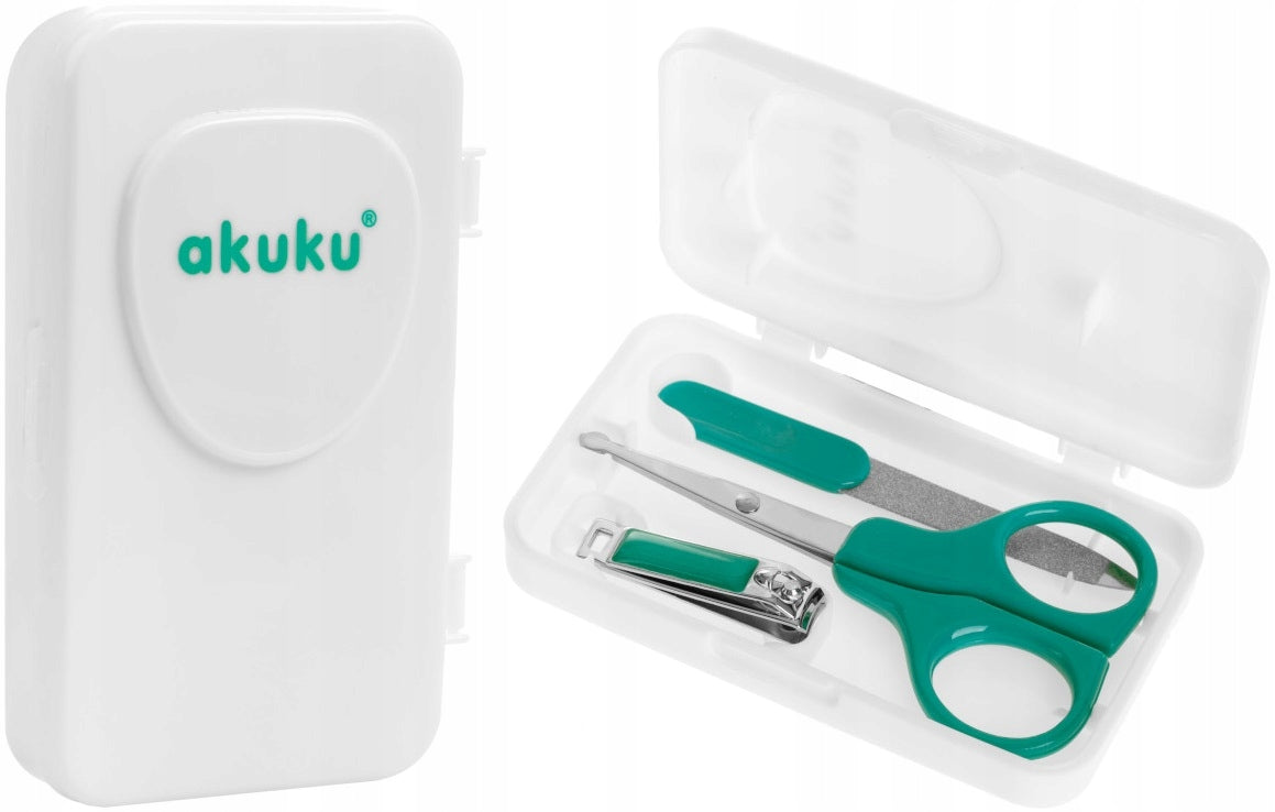 Akuku kosmetikos rinkinys: žirklės, dildė, žnyplės – vaizdas 3