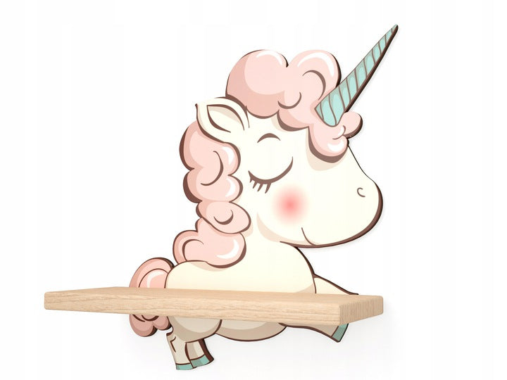 Medinė lentyna Vienaragis – pagrindinis vaizdas