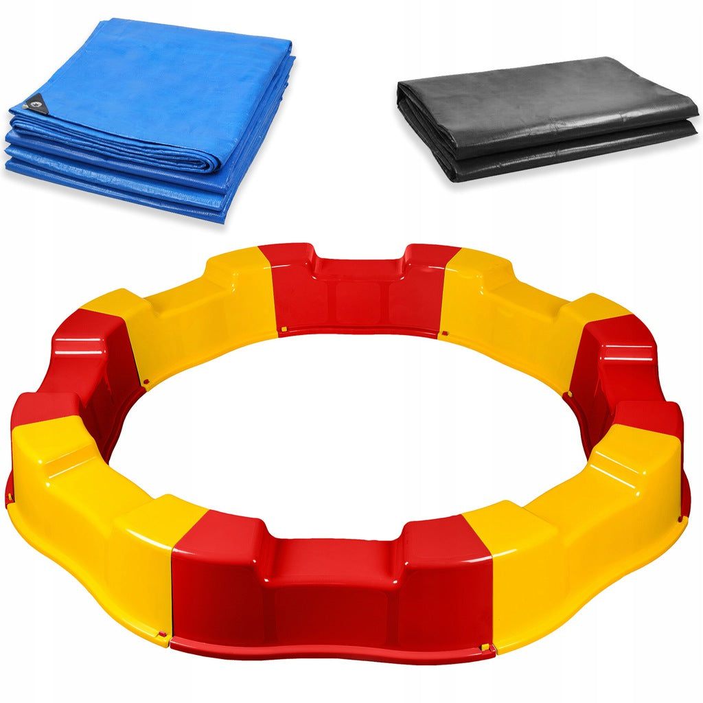 Didelė plastikinė smėlio dėžė 160 cm, plotis 160 cm – vaizdas 5