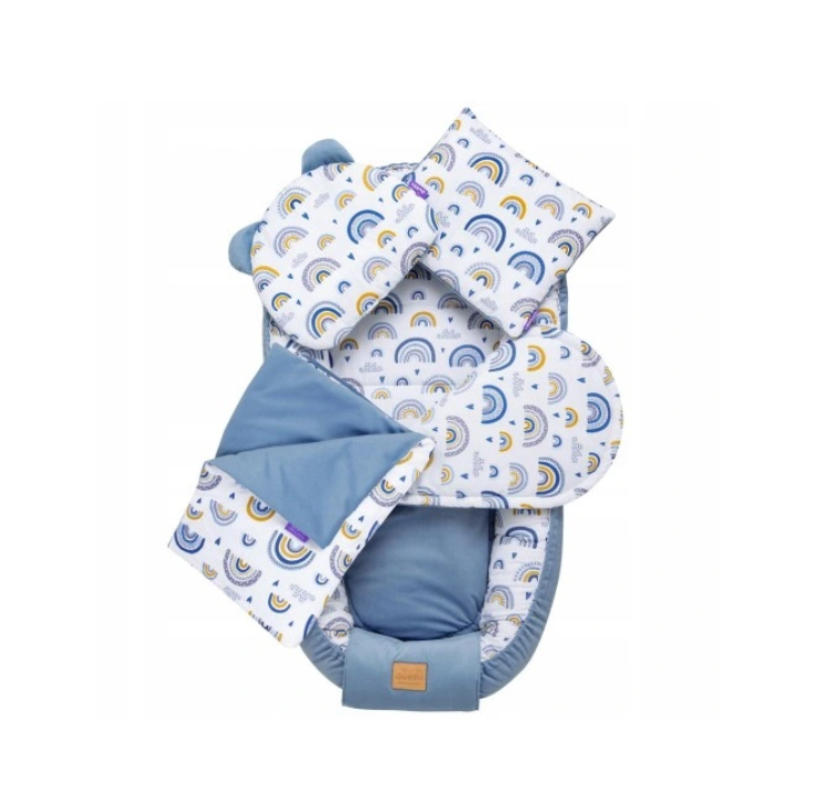 Kūdikio lizdelio komplektas, su miško gyvūnų raštu – pagrindinis vaizdas