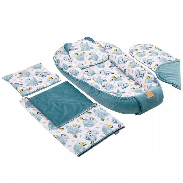 Kūdikio lizdelio komplektas, su džiunglių raštu – vaizdas 4