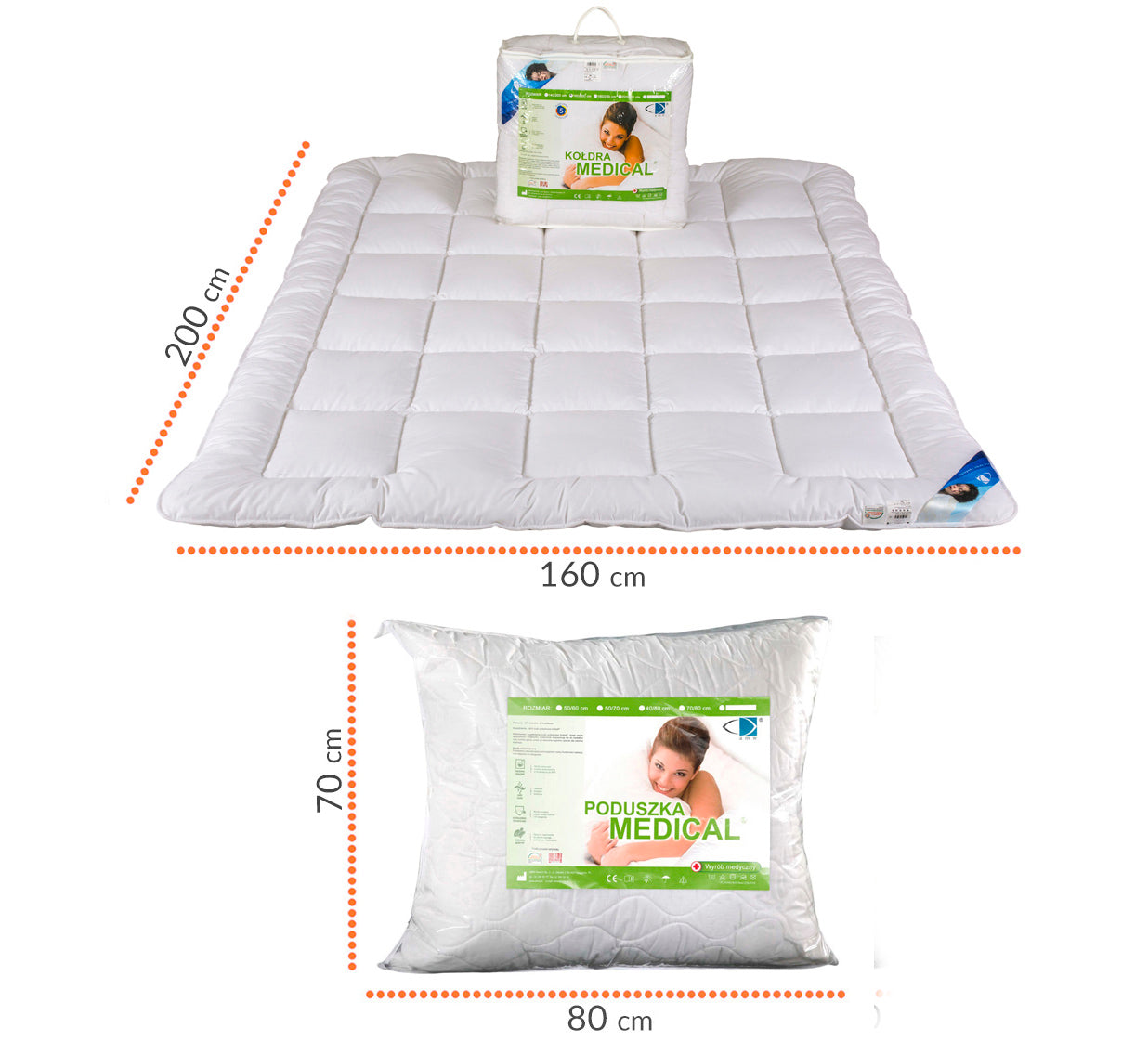 Antklodės ir pagalvės komplektas 160x200 cm – vaizdas 3