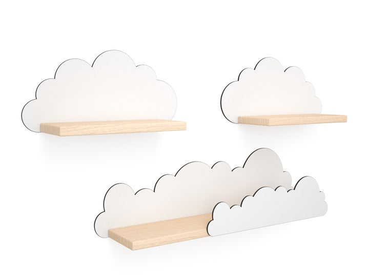Debesėlių formos lentyna (3vnt komplektas) – vaizdas 2