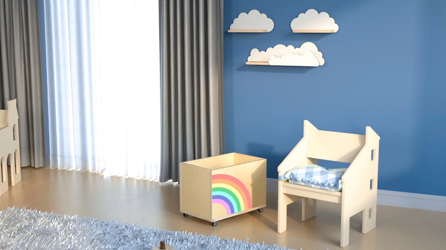 Debesėlių formos lentyna (3vnt komplektas) – vaizdas 3