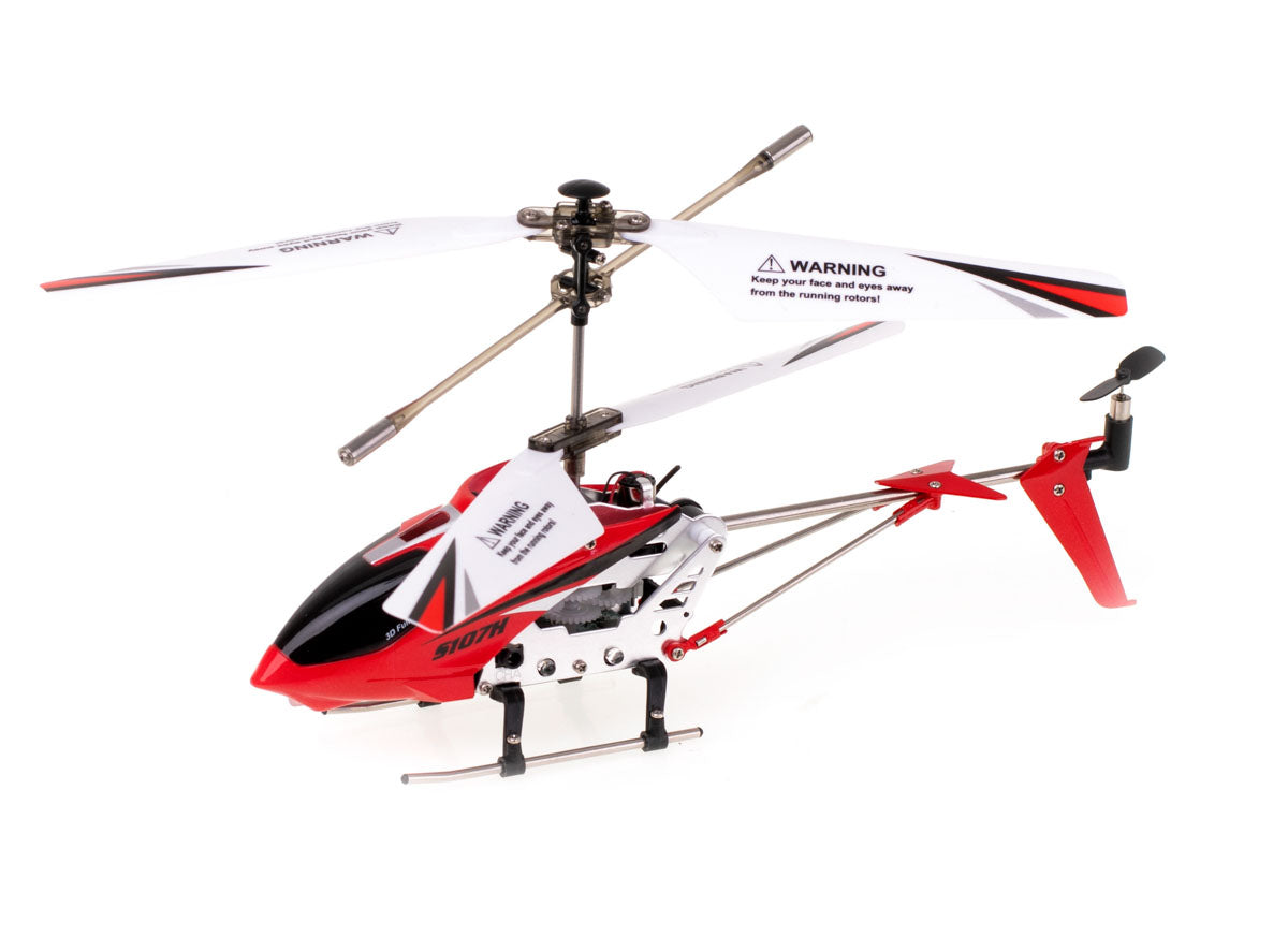 SYMA S107H 2.4GHz RTF RC malūnsparnis raudonas
