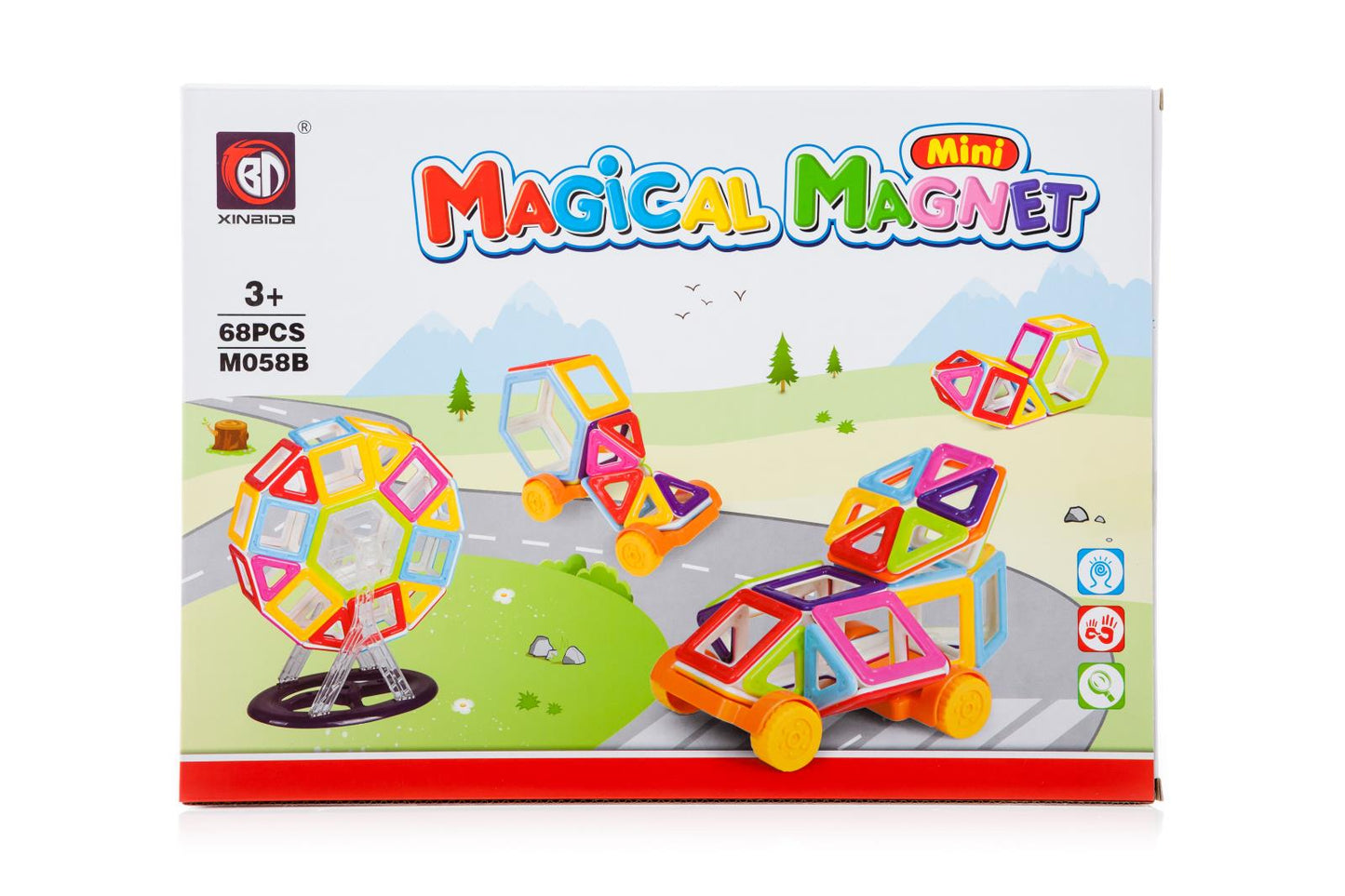 Magnetiniai blokeliai MAGICAL MAGNET MINI, 68 vnt – pagrindinis vaizdas