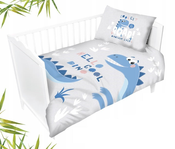 Dvipusis kūdikių patalynės komplektas Dinozauras – vaizdas 2