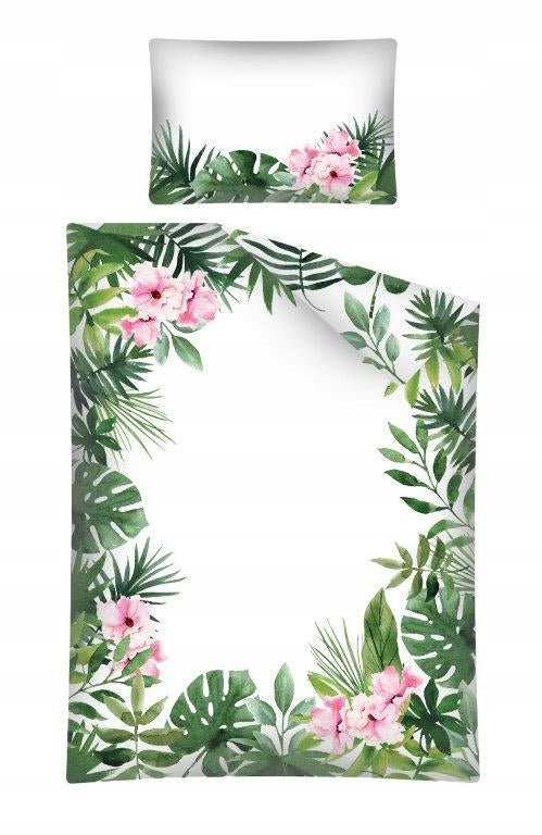 Dvipusis kūdikių patalynės komplektas Palmių lapai – vaizdas 2