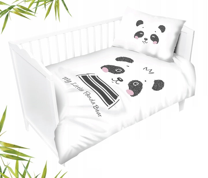 Dvipusis kūdikių patalynės komplektas Panda – vaizdas 2