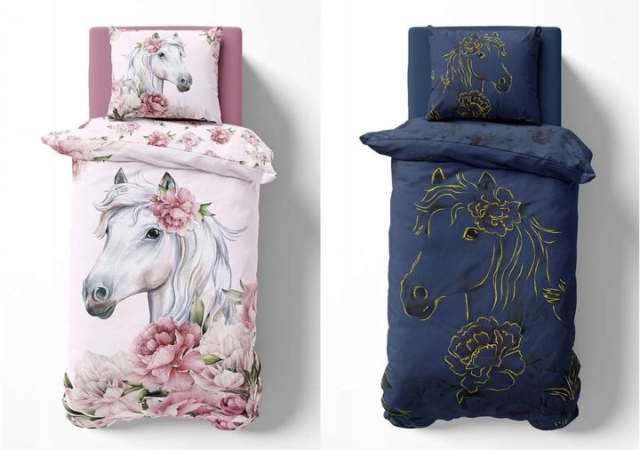 Tamsoje šviečianti patalynė Žirgas 160x200 cm