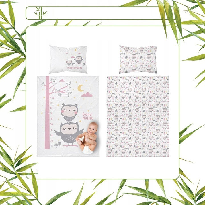 Kūdikių patalynės komplektas Pelėda – vaizdas 2