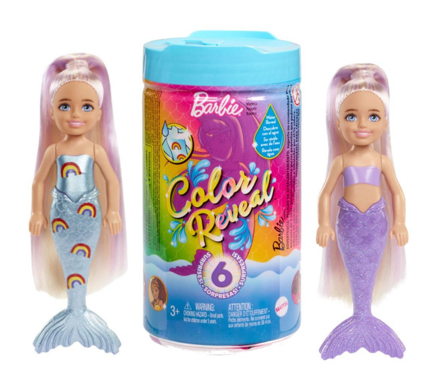 Barbie Color Reveal Chelsea Mermaid Doll Colorful Surprise lėlė – pagrindinis vaizdas