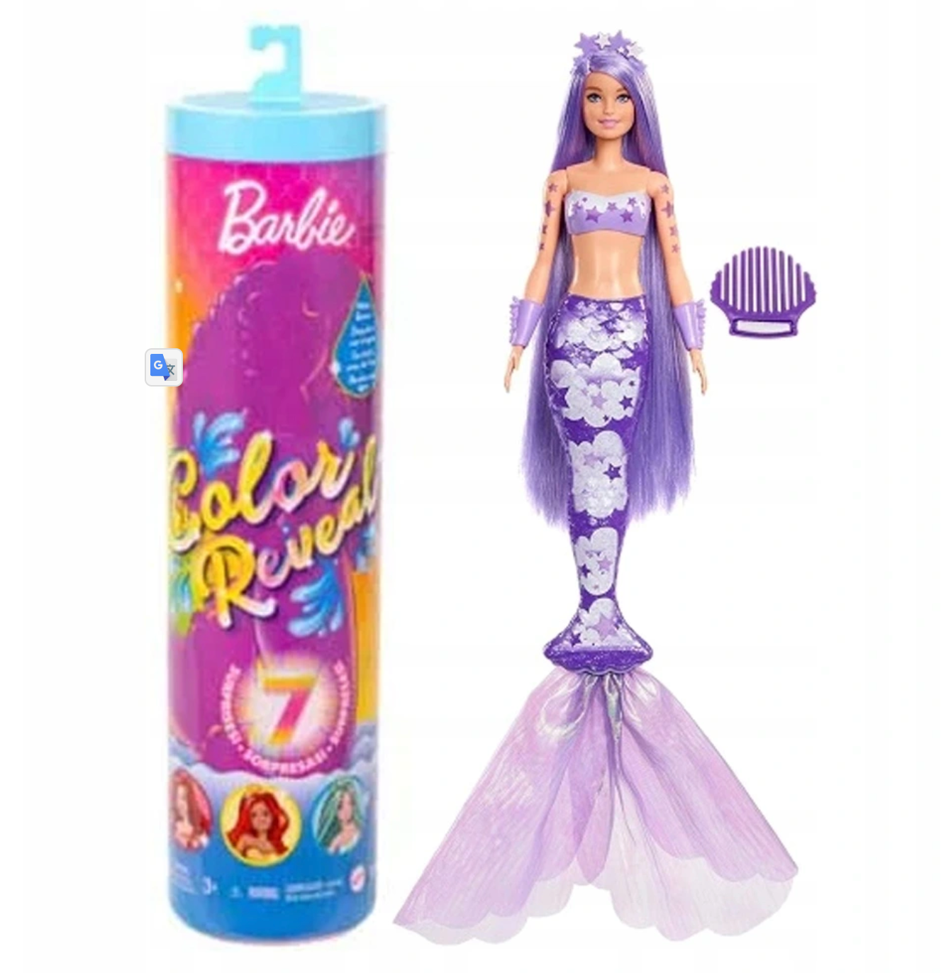 Barbie Color Reveal Colorful Mermaid lėlė – pagrindinis vaizdas