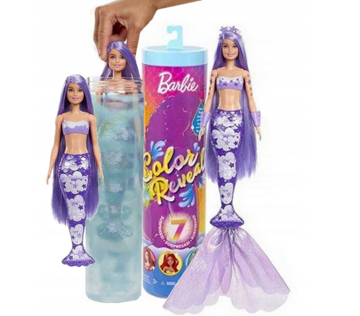 Barbie Color Reveal Colorful Mermaid lėlė – pagrindinis vaizdas