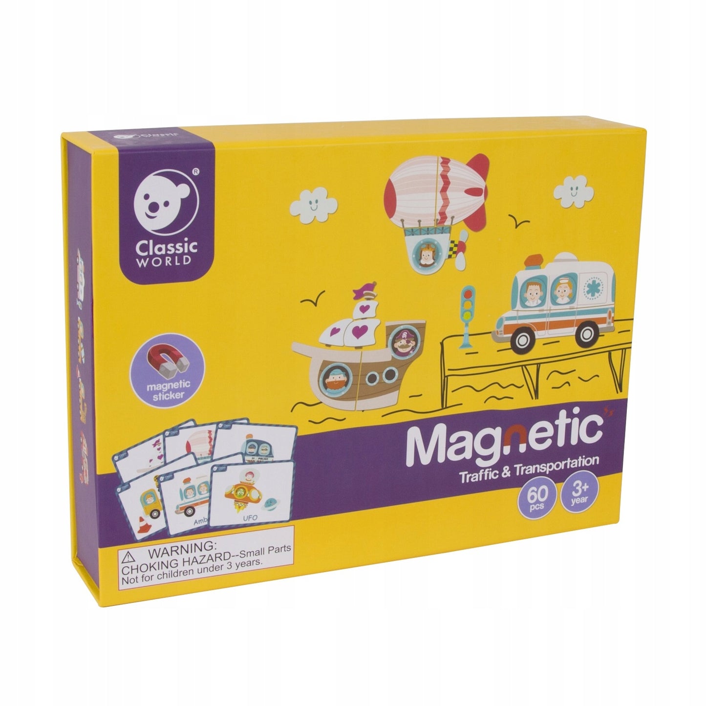 Classic World magnetinis galvosūkis eismas ir transportas – vaizdas 3