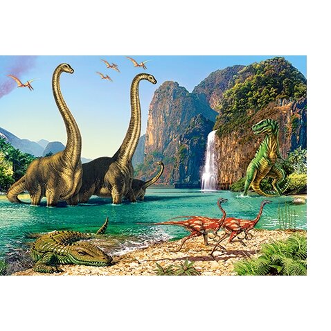 Castorland dėlionė IN THE DINOSAURS WORLD 60 det – vaizdas 2
