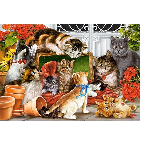 Castorland KITTENS PLAY TIME dėlionė 1500 det – vaizdas 2