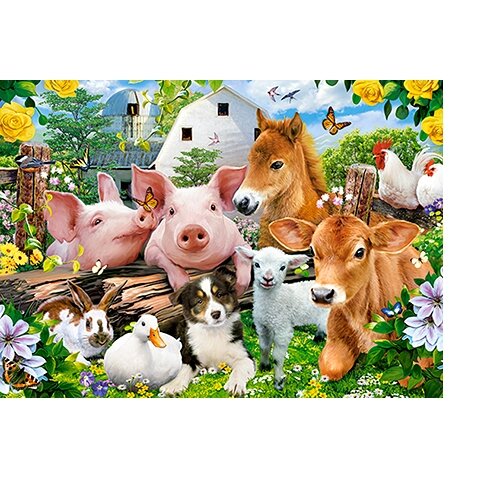 Castorland dėlionė FARM FRIENDS 60 det – vaizdas 2