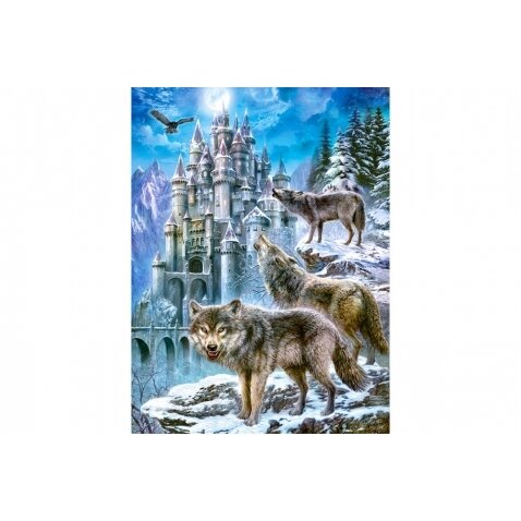 Castorland dėlionė WOLVES AND CASTLE 1500 det – vaizdas 2