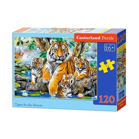 Castorland dėlionė TIGERS BY THE STREAM 260 det – pagrindinis vaizdas