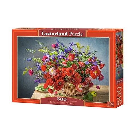 Castorland dėlionė Bouquet with Poppies 500 det – pagrindinis vaizdas