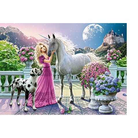 Castorland dėlionė MY FRIEND UNICORN 300 det – vaizdas 2