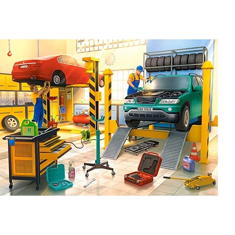 Castorland dėlionė CAR WORKSHOP 120 det – vaizdas 2